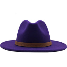 Load image into Gallery viewer, Women Wide Brim Wool Felt Jazz Fedora Hats